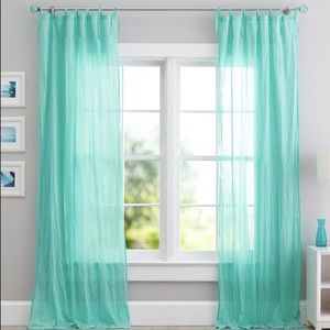 2 Pottery Barn Teen Twisted Sheer Drapes